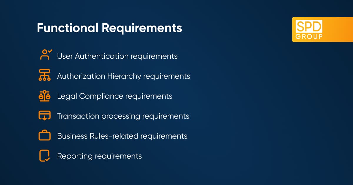 6 essential functional requirements include